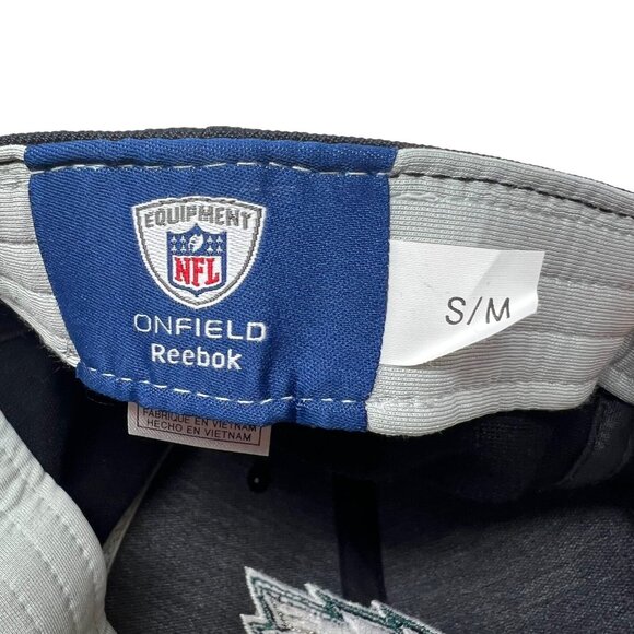 Philadelphia Eagles Reebok Fitted Hat Cap Men's S/M NFL On Field Green Flexfit - Picture 9 of 12